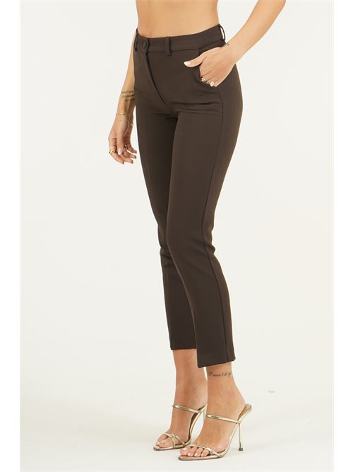 Pantalone in cady elastico GM by Gai Mattiolo | GM4420MORO